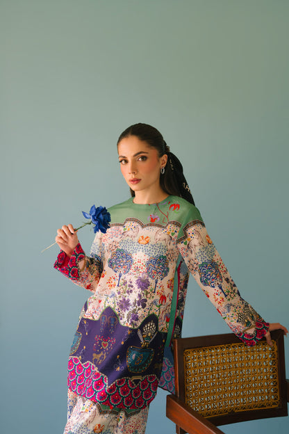 Elegant Animal Printed Rayon Co-ord Set for Women D6308