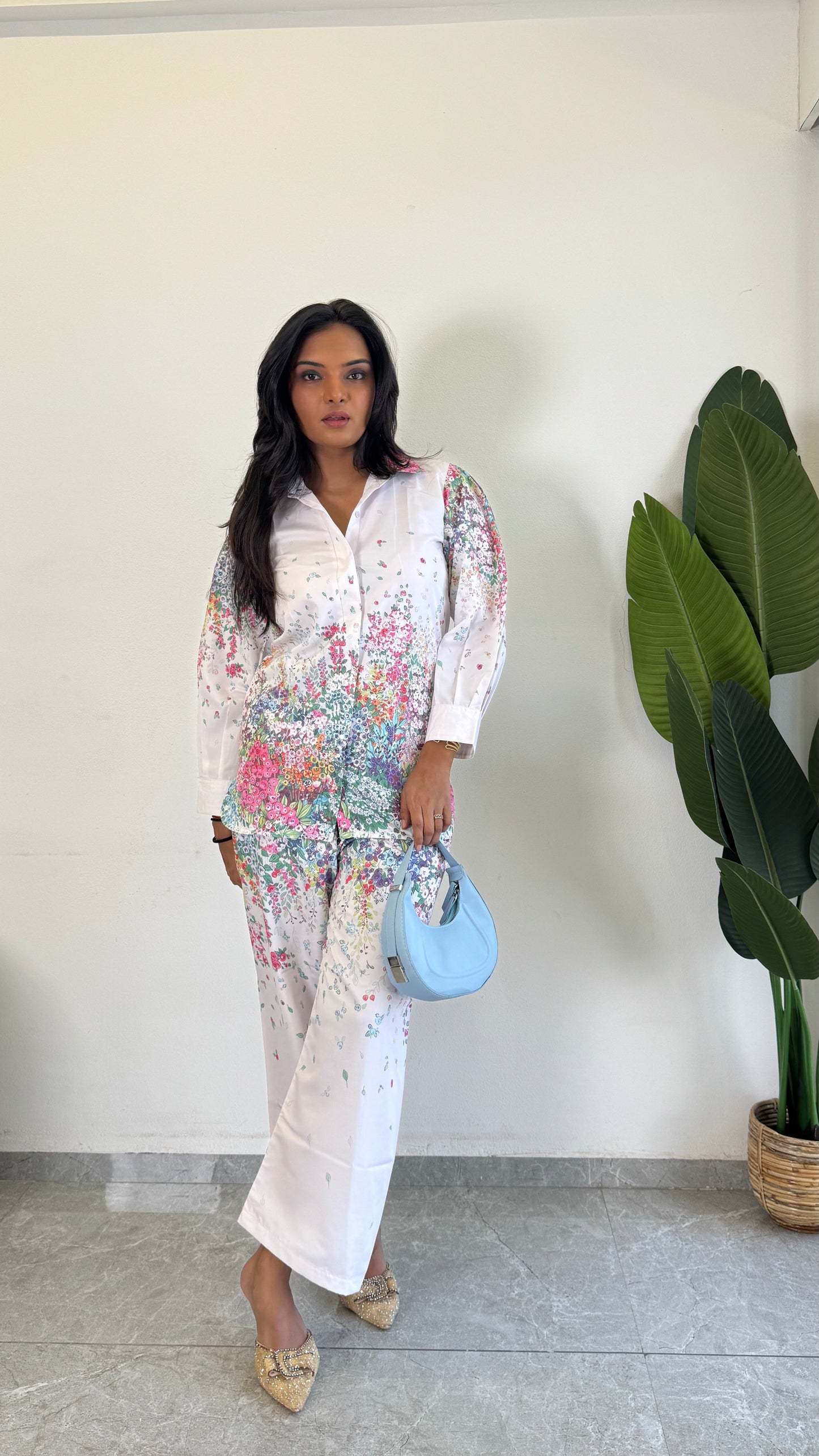 Trendy printed Raymond cotton co-ord set for women - kharidari