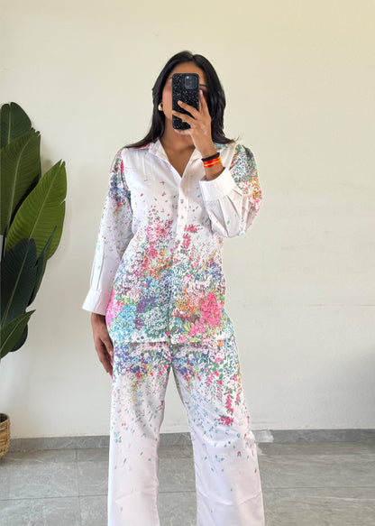 Trendy printed Raymond cotton co-ord set for women - kharidari