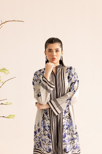 Elegant Malai Satin Printed Co-ord set D6110