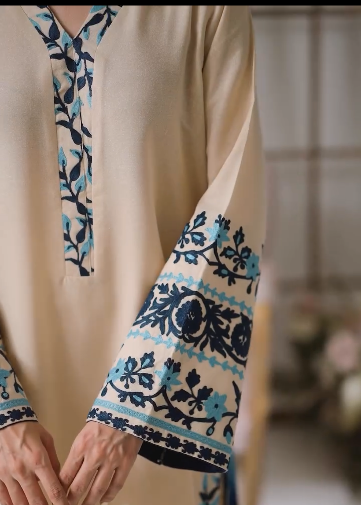 Women’s Ethnic Embroidered Georgette suit Set with Dupatta | Party Wear D6338