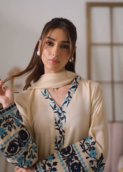 Women’s Ethnic Embroidered Georgette suit Set with Dupatta | Party Wear D6338