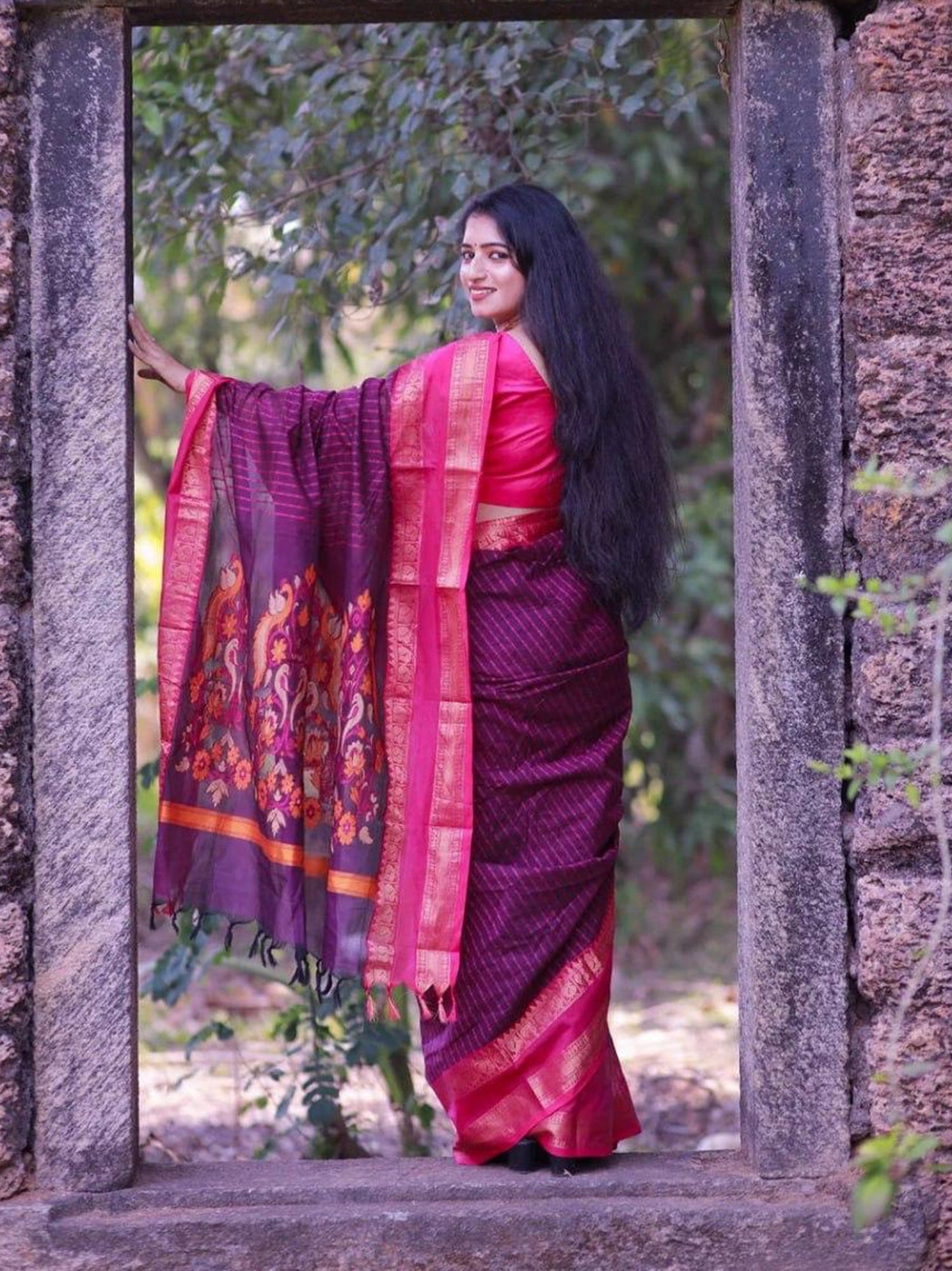 Exclusive Pink Banarasi Silk woven Saree AY50135