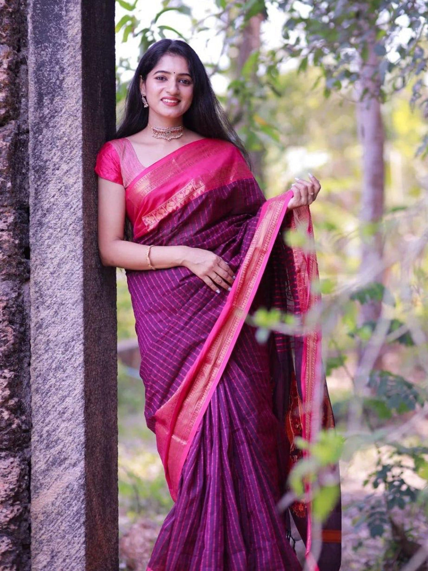 Exclusive Pink Banarasi Silk woven Saree AY50135