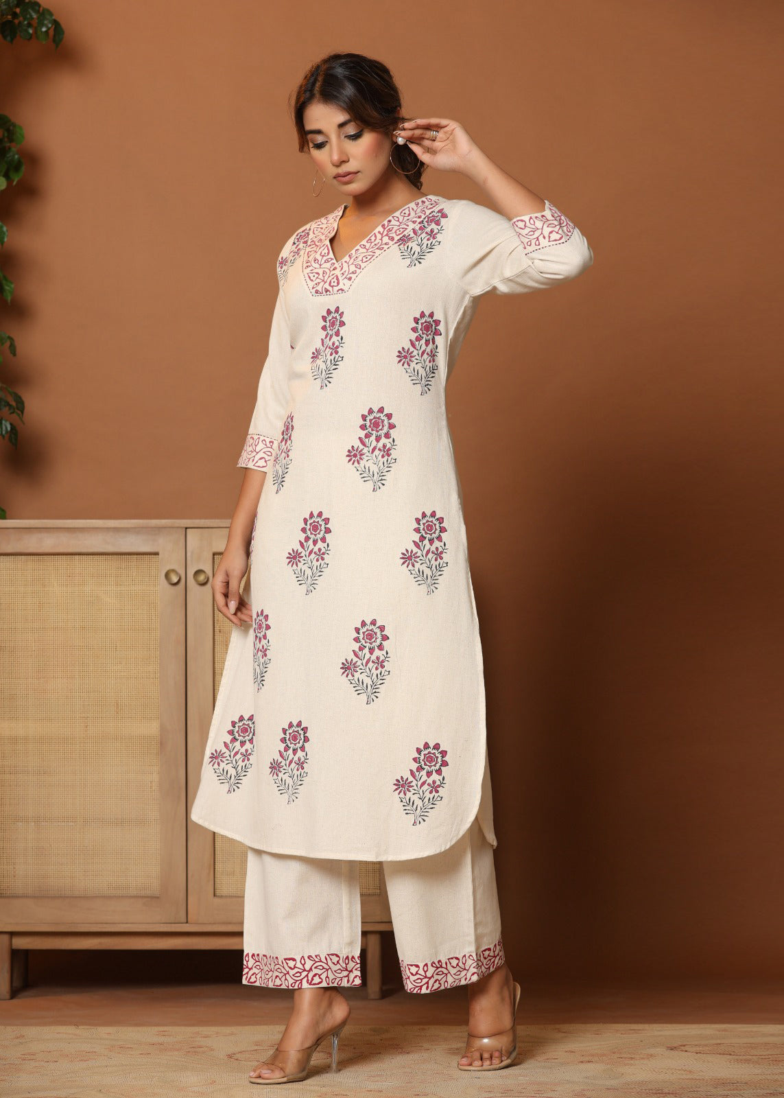 Flora Fancy: Uniquely Printed Co-ord Set for Everyday Chic D6252 - kharidari