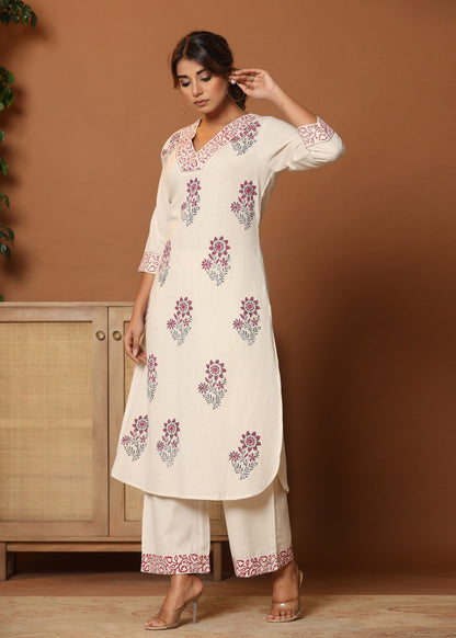 Flora Fancy: Uniquely Printed Co-ord Set for Everyday Chic D6252 - kharidari