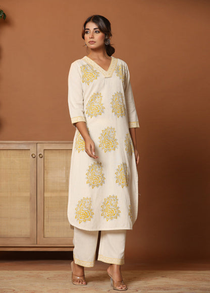 Paisley Play: Light & Lovely Printed Co-ord in Cotton D6253 - kharidari