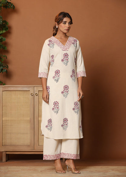 Flora Fancy: Uniquely Printed Co-ord Set for Everyday Chic D6252 - kharidari