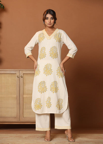 Paisley Play: Light & Lovely Printed Co-ord in Cotton D6253 - kharidari