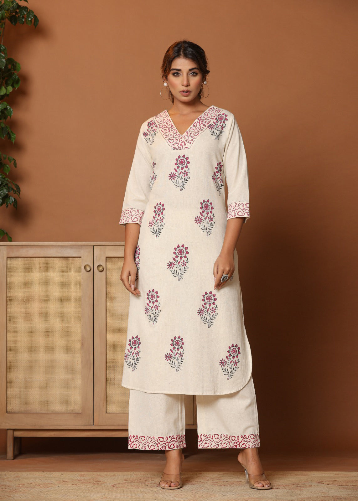 Flora Fancy: Uniquely Printed Co-ord Set for Everyday Chic D6252 - kharidari