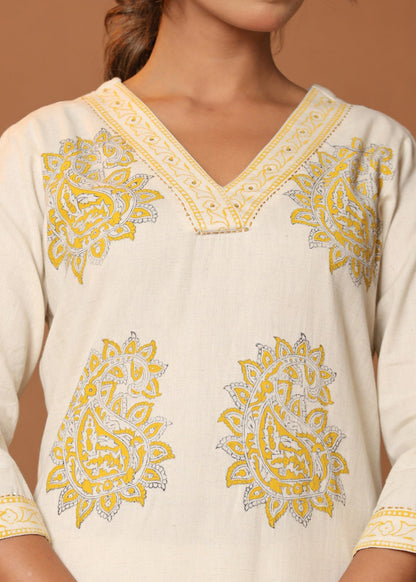 Paisley Play: Light & Lovely Printed Co-ord in Cotton D6253 - kharidari