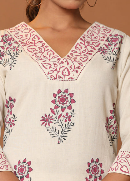 Flora Fancy: Uniquely Printed Co-ord Set for Everyday Chic D6252 - kharidari