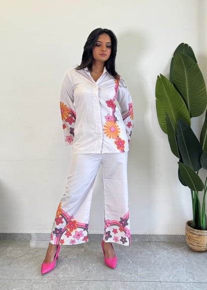 Trendy printed Raymond cotton co-ord set for women - kharidari