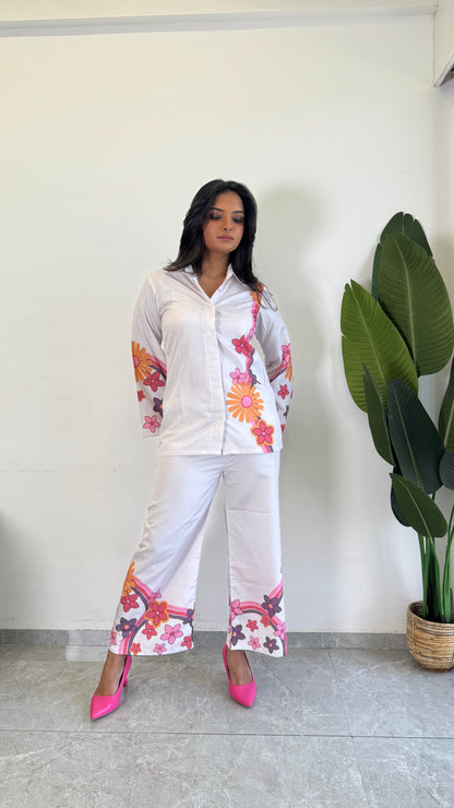 Floral Fantasy Raymond Cotton Co-ord Set   D6167 - kharidari