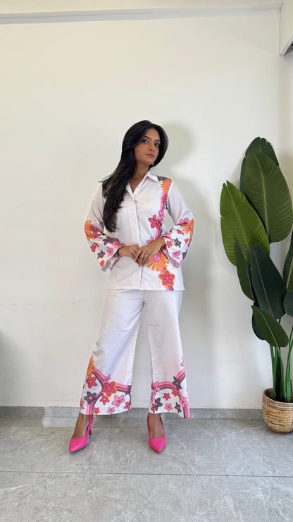 Floral Fantasy Raymond Cotton Co-ord Set   D6167 - kharidari