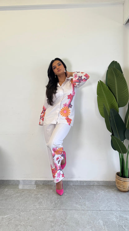 Floral Fantasy Raymond Cotton Co-ord Set   D6167 - kharidari