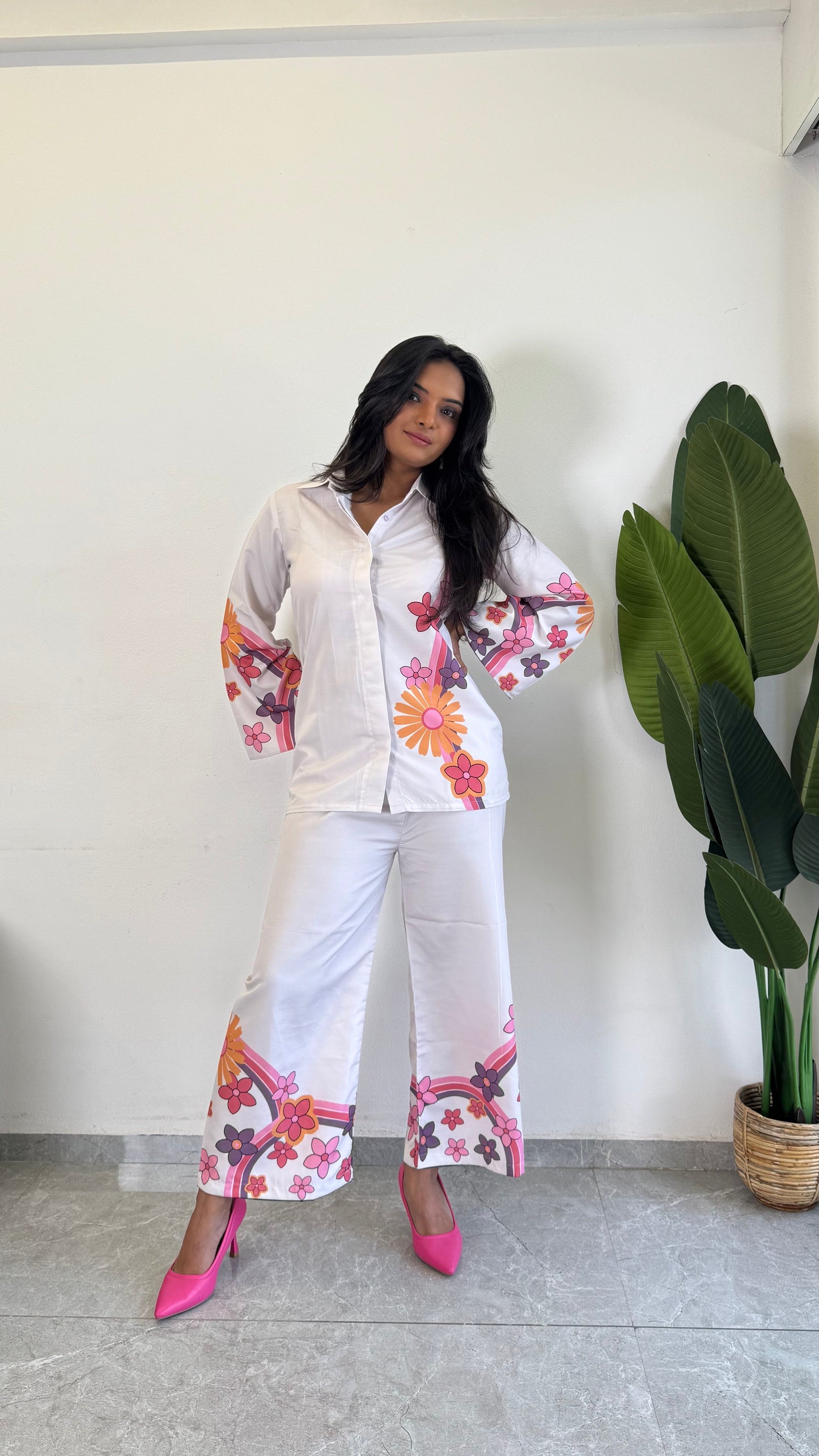 Floral Fantasy Raymond Cotton Co-ord Set   D6167 - kharidari