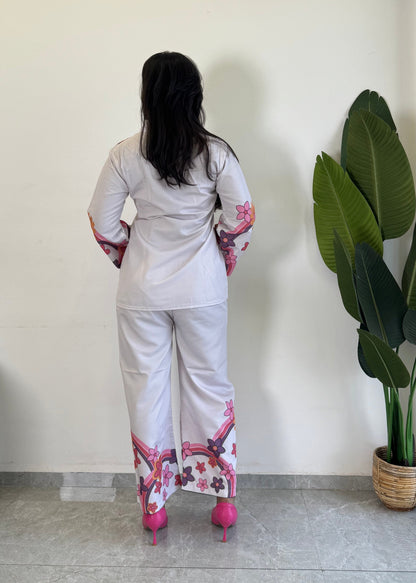 Trendy printed Raymond cotton co-ord set for women - kharidari