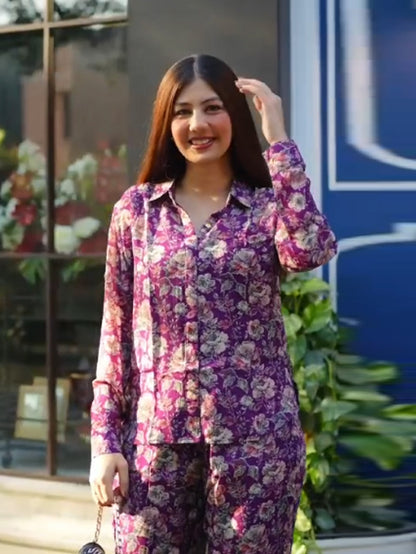 Floral Printed Co-ord set VT-01175 - kharidari