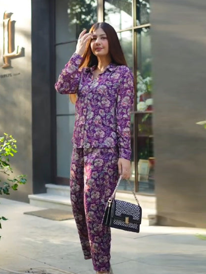 Floral Printed Co-ord set VT-01175 - kharidari