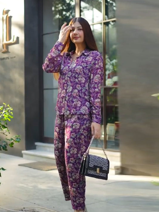 Floral Printed Co-ord set VT-01175 - kharidari