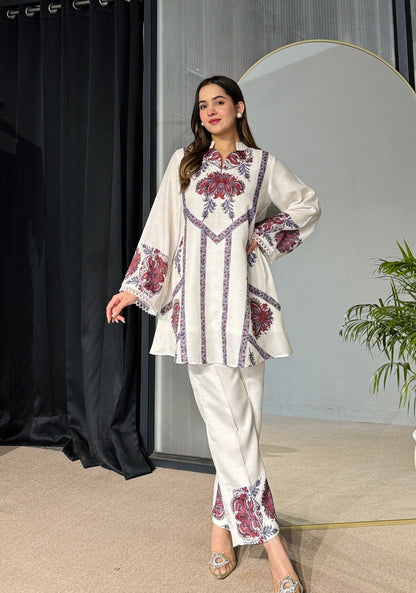Flower Printed Fancy Party Co-ord Set D6202