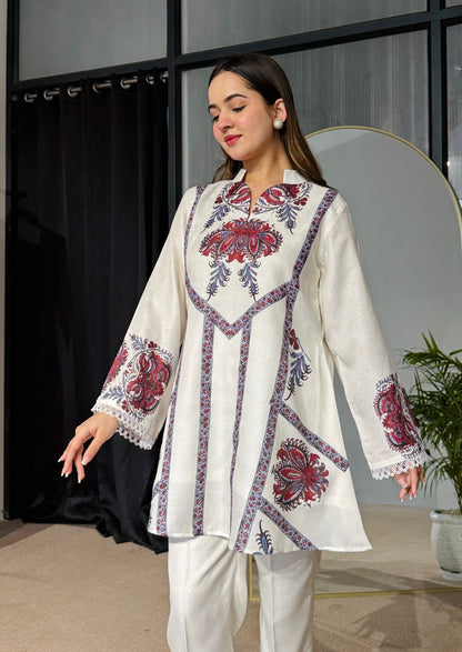 Flower Printed Fancy Party Co-ord Set D6202