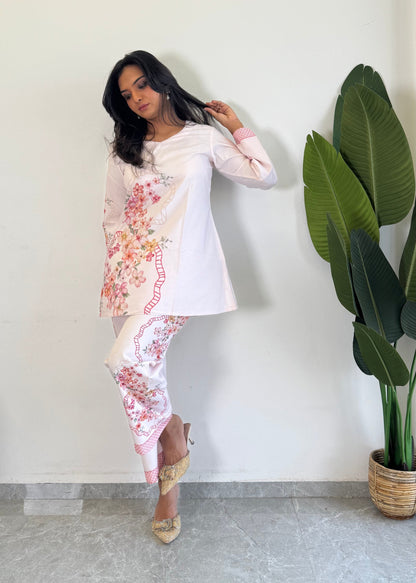 Chic & Comfy Raymond Cotton Flower Co-ord  Set - kharidari