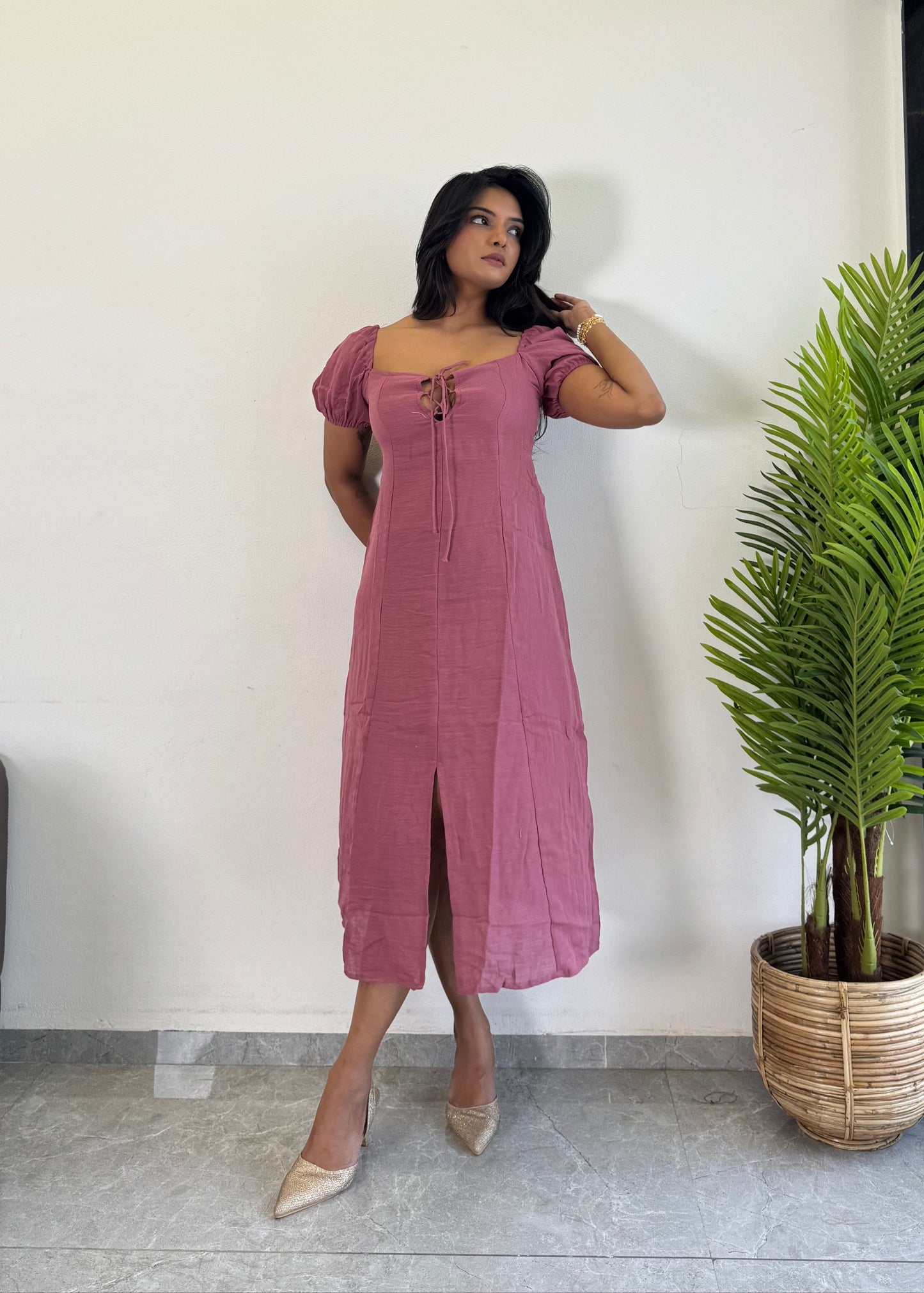 Gorgeous Look Cotton One Piece Dress D6136 - kharidari