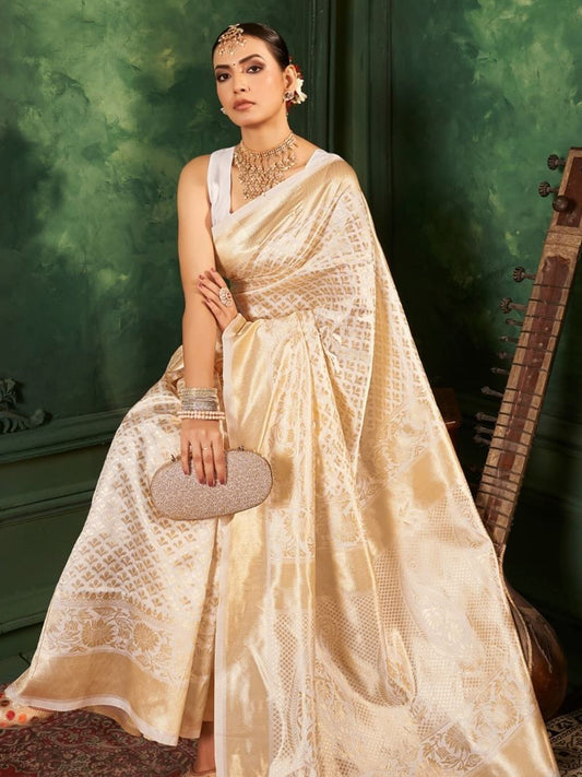 Luxurious Trendy Banarasi silk Wedding wear saree AY-PATTI