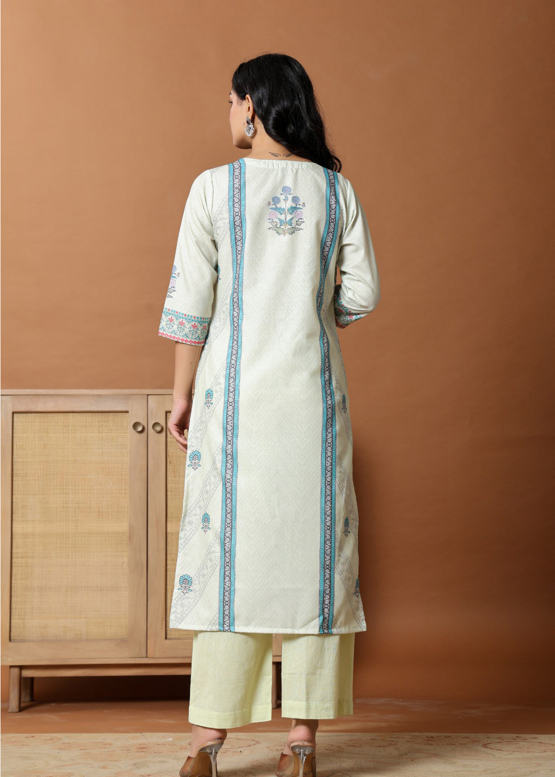 Modern Ethnic Pure Cotton Suit set With Dupatta D6245 - kharidari