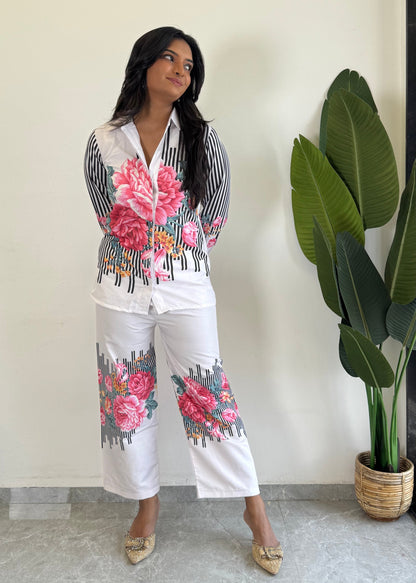 Trendy printed Raymond cotton co-ord set for women - kharidari