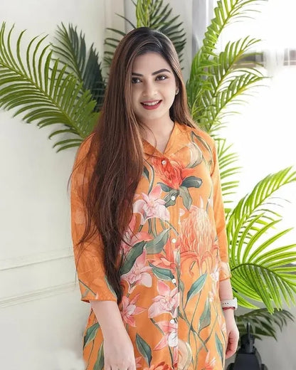 Trendy Flower Printed Co-ord set