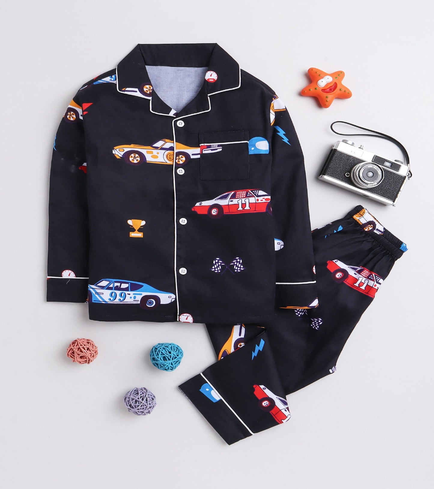 Racing Car Play printed Night suit for boys D143