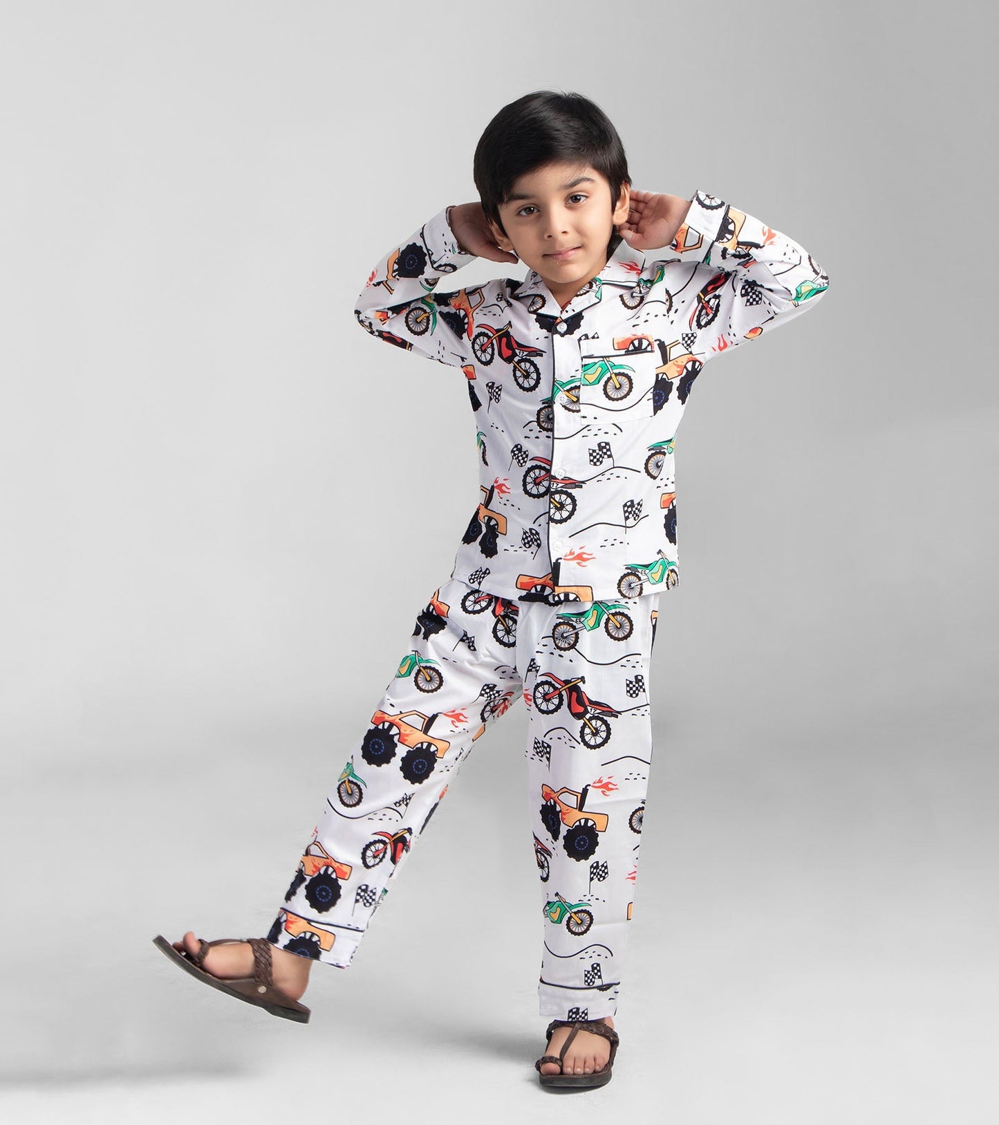 Racing Truck Printed Night Suit for boys D140