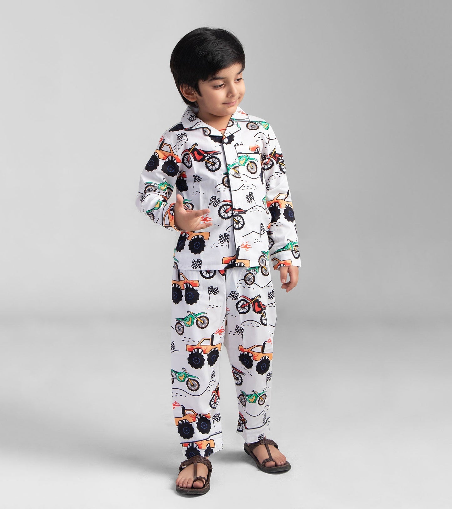 Racing Truck Printed Night Suit for boys D140