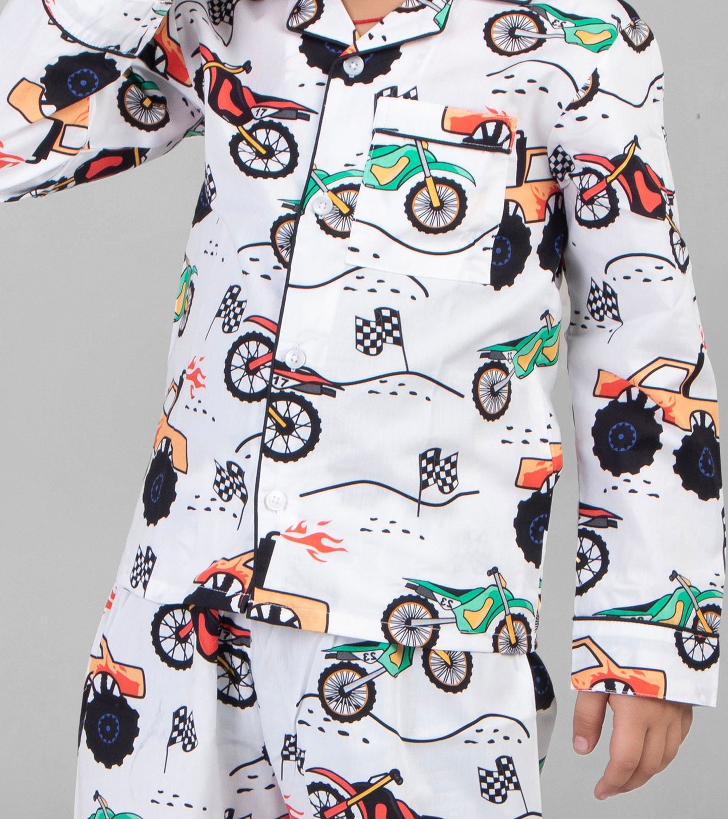 Racing Truck Printed Night Suit for boys D140