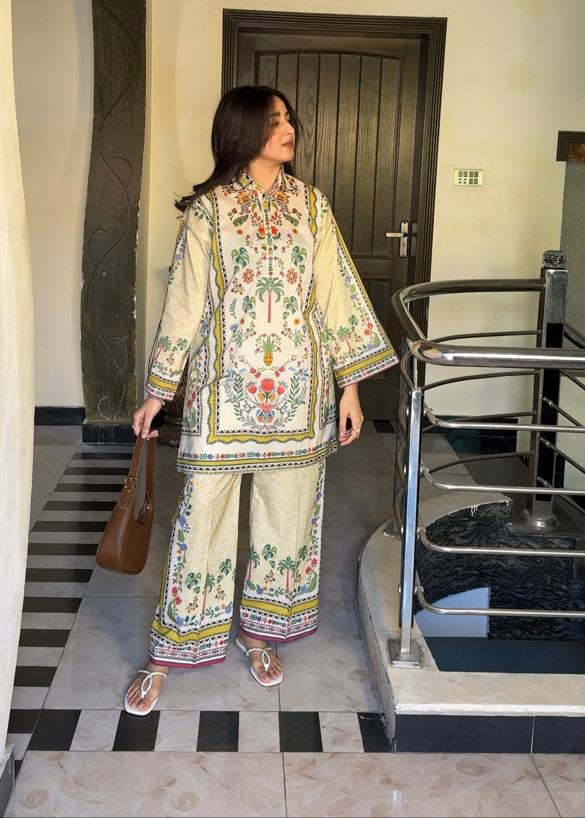 Raymond Floral Co-ord Set for Women D6162 - kharidari