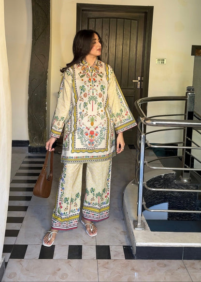 Raymond Floral Co-ord Set for Women D6162 - kharidari