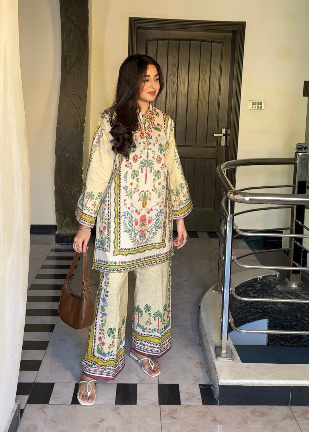 Raymond Floral Co-ord Set for Women D6162 - kharidari