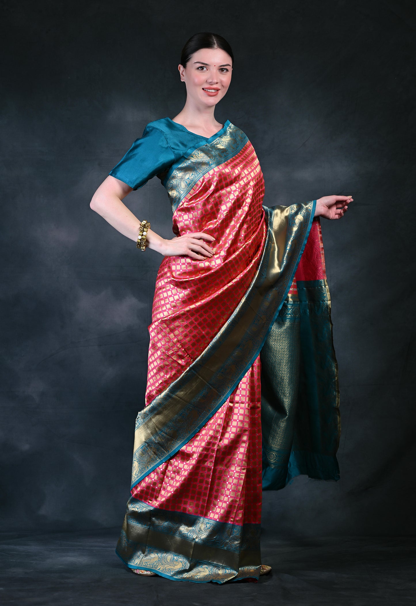 Red wedding wear Banarasi Silk saree PRK002