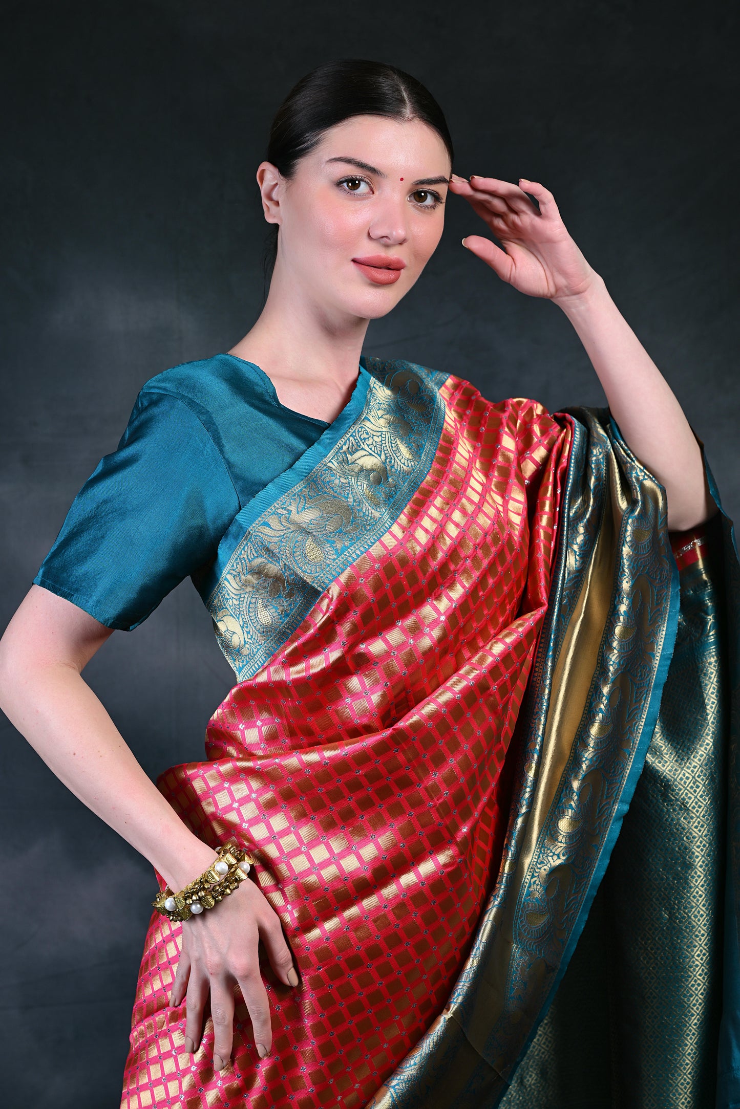 Red wedding wear Banarasi Silk saree PRK002