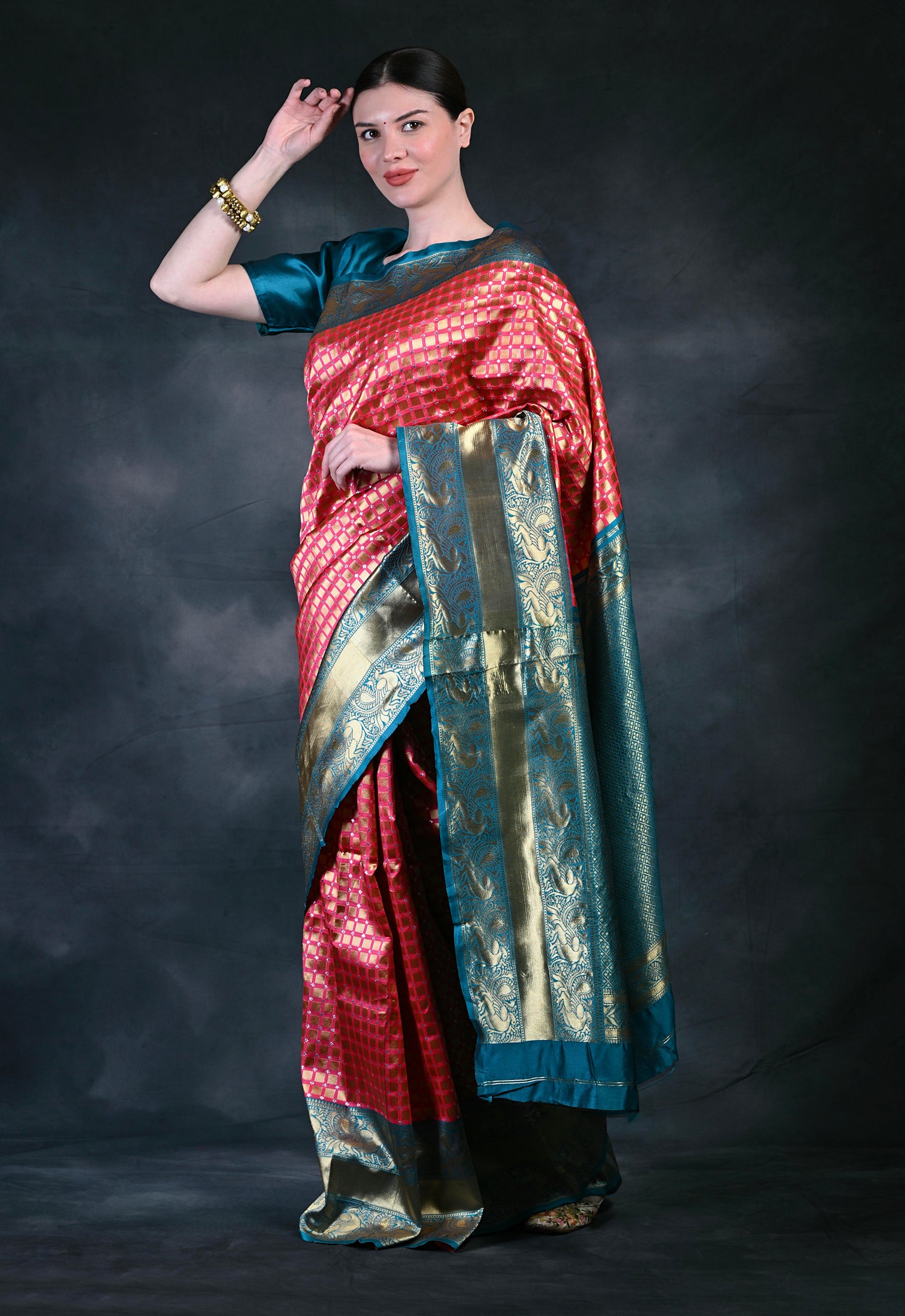 Red wedding wear Banarasi Silk saree PRK002