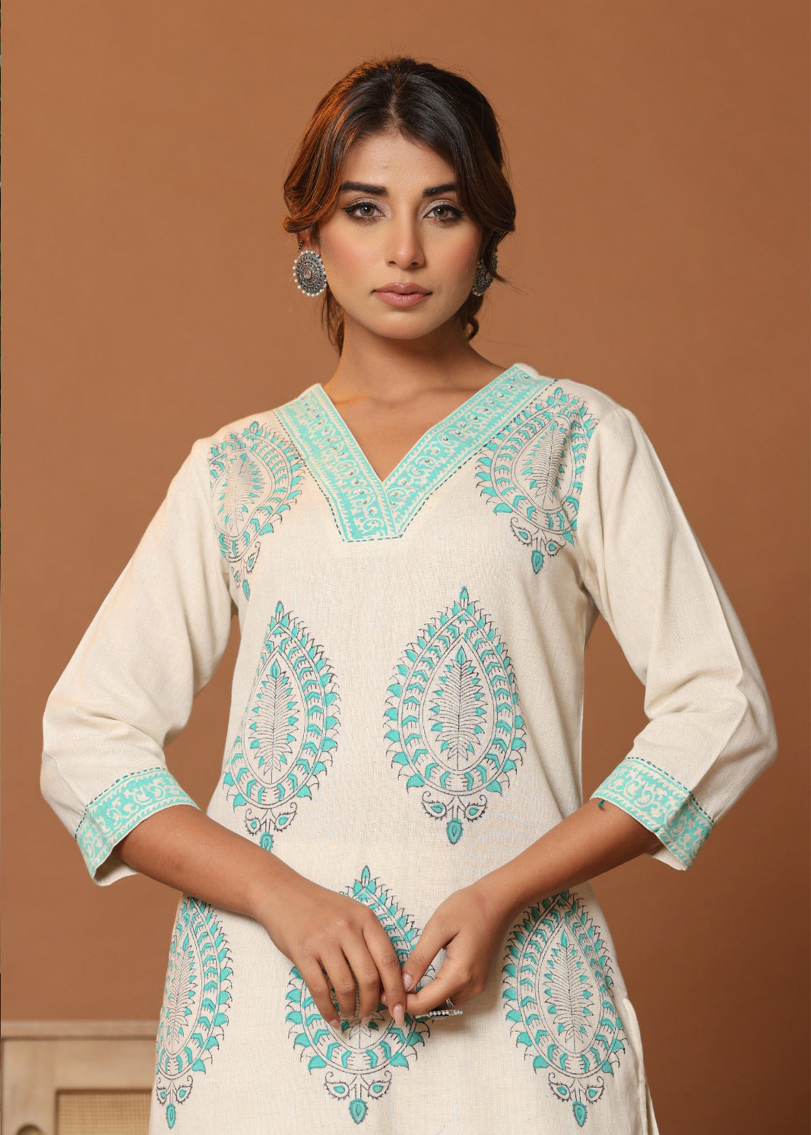 Teal Twist: Chic & Comfy Co-ord Set for Everyday Glam D6250 - kharidari