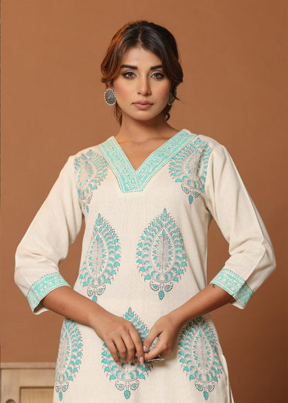 Teal Twist: Chic & Comfy Co-ord Set for Everyday Glam D6250 - kharidari