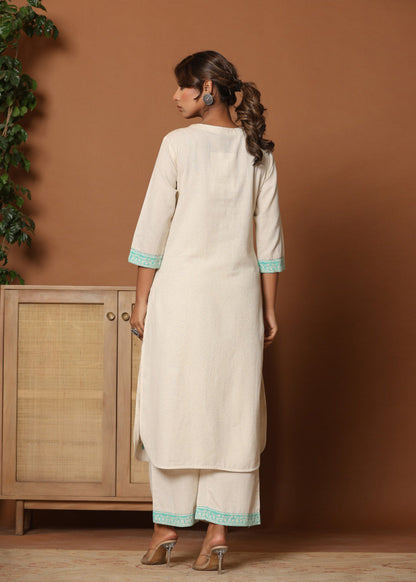 Teal Twist: Chic & Comfy Co-ord Set for Everyday Glam D6250 - kharidari