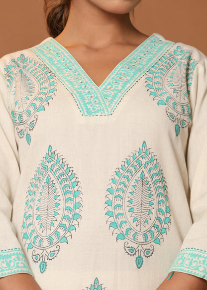 Teal Twist: Chic & Comfy Co-ord Set for Everyday Glam D6250 - kharidari