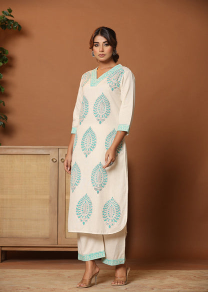 Teal Twist: Chic & Comfy Co-ord Set for Everyday Glam D6250 - kharidari