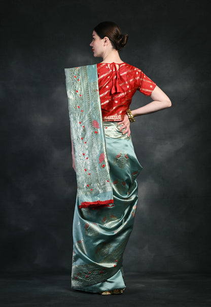 Trendy Party wear Banarasi Silk woven Saree AY5089