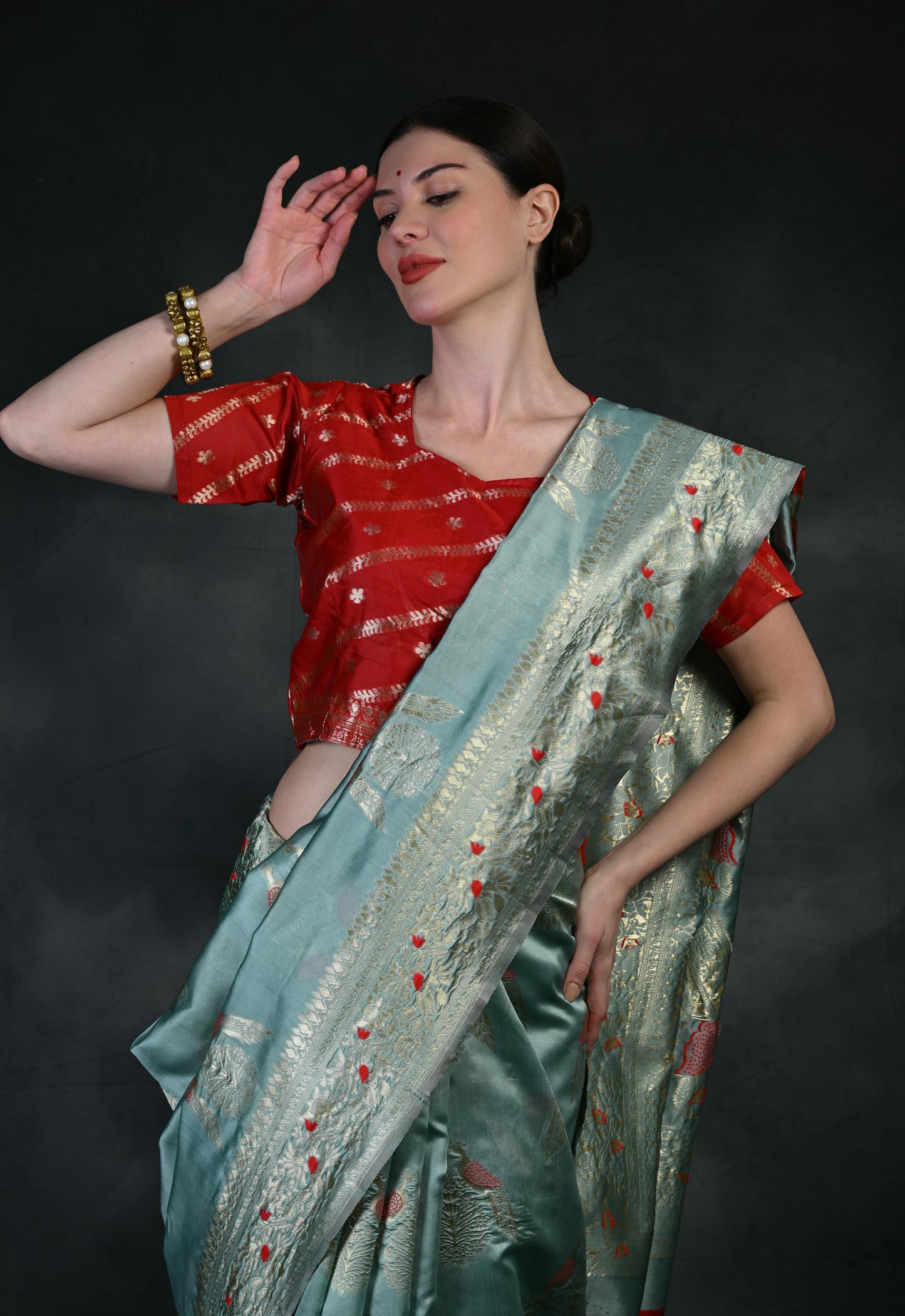 Trendy Party wear Banarasi Silk woven Saree AY5089